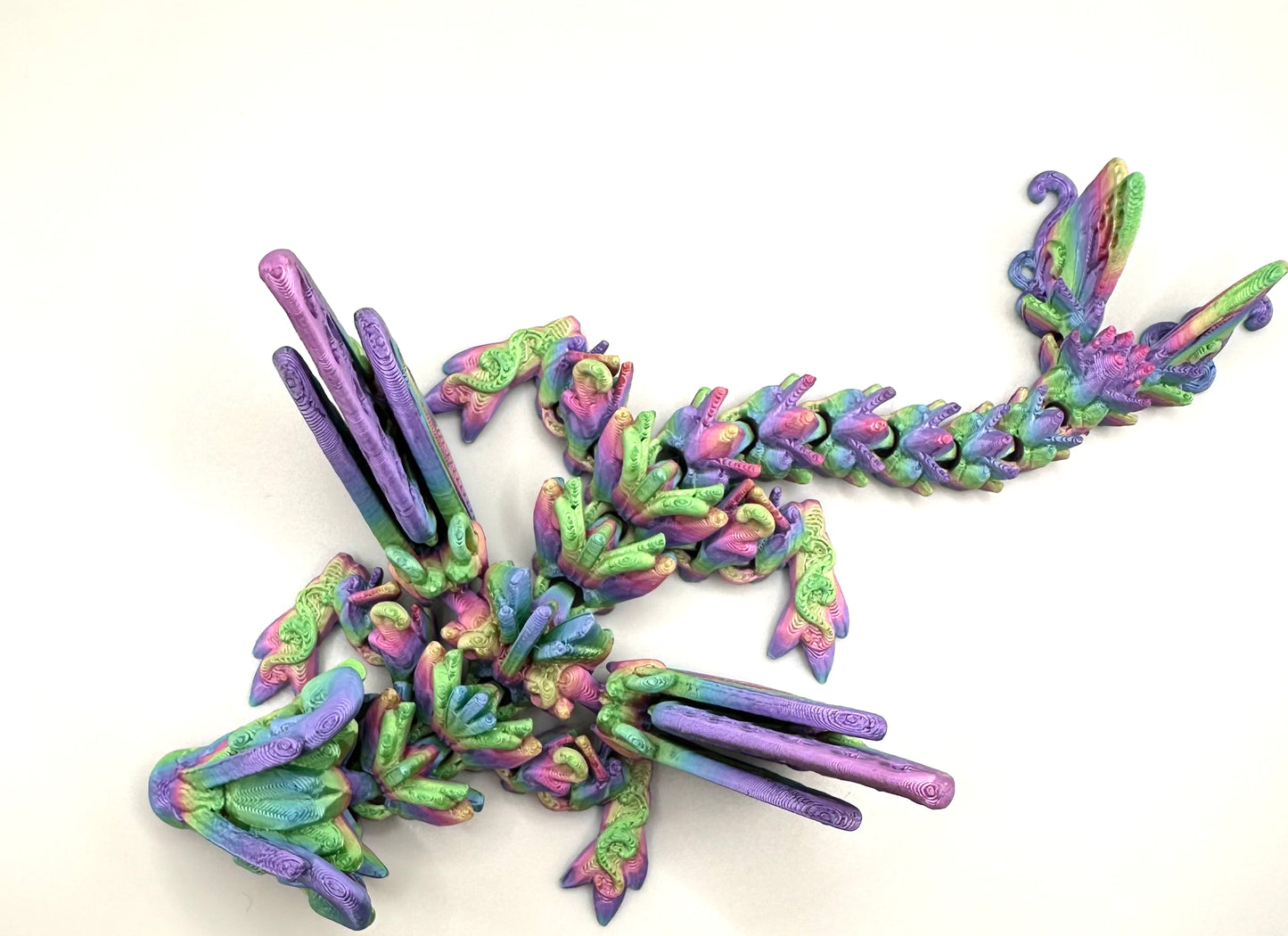 Schmetterling Drache Regenbogenfarbe 26 cm
