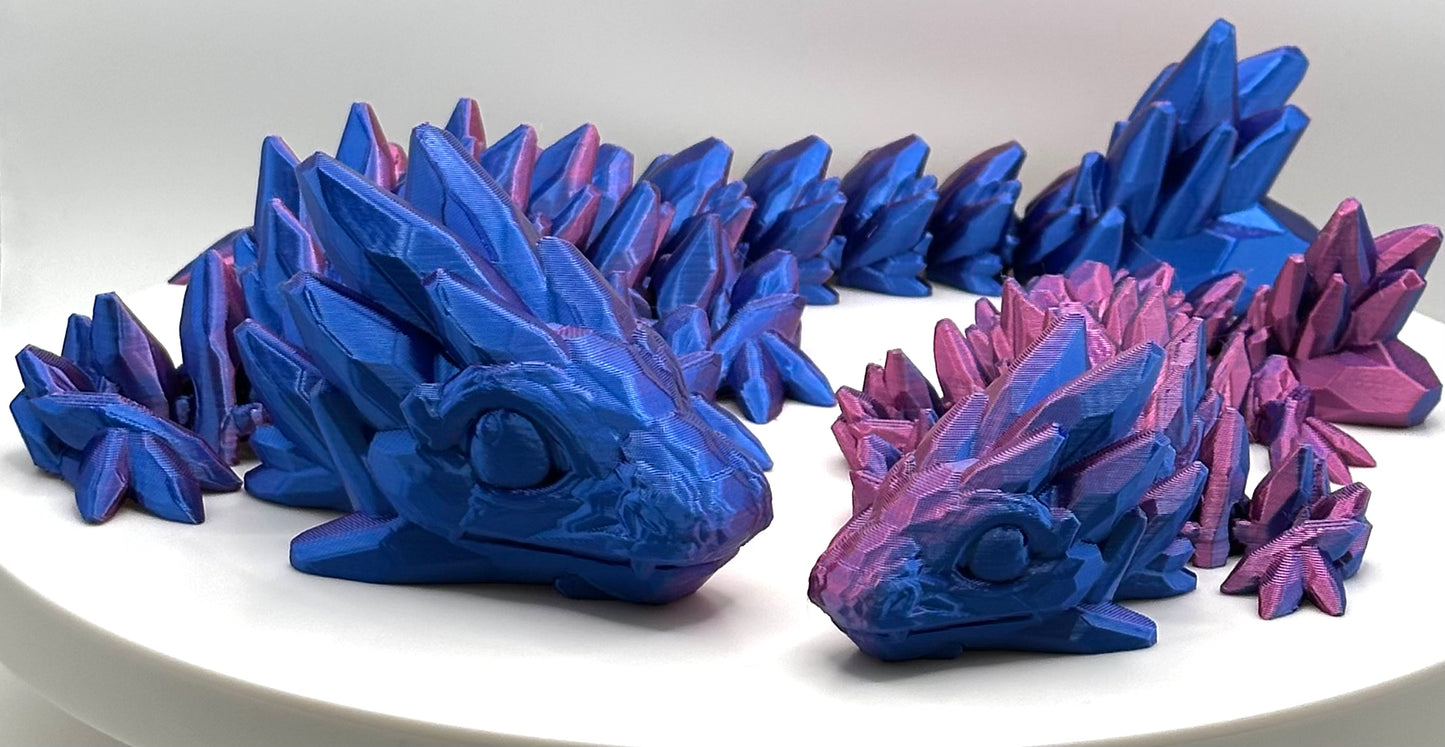 Edelstein Baby Drache ca. 31 cm in verschiedenen Farben