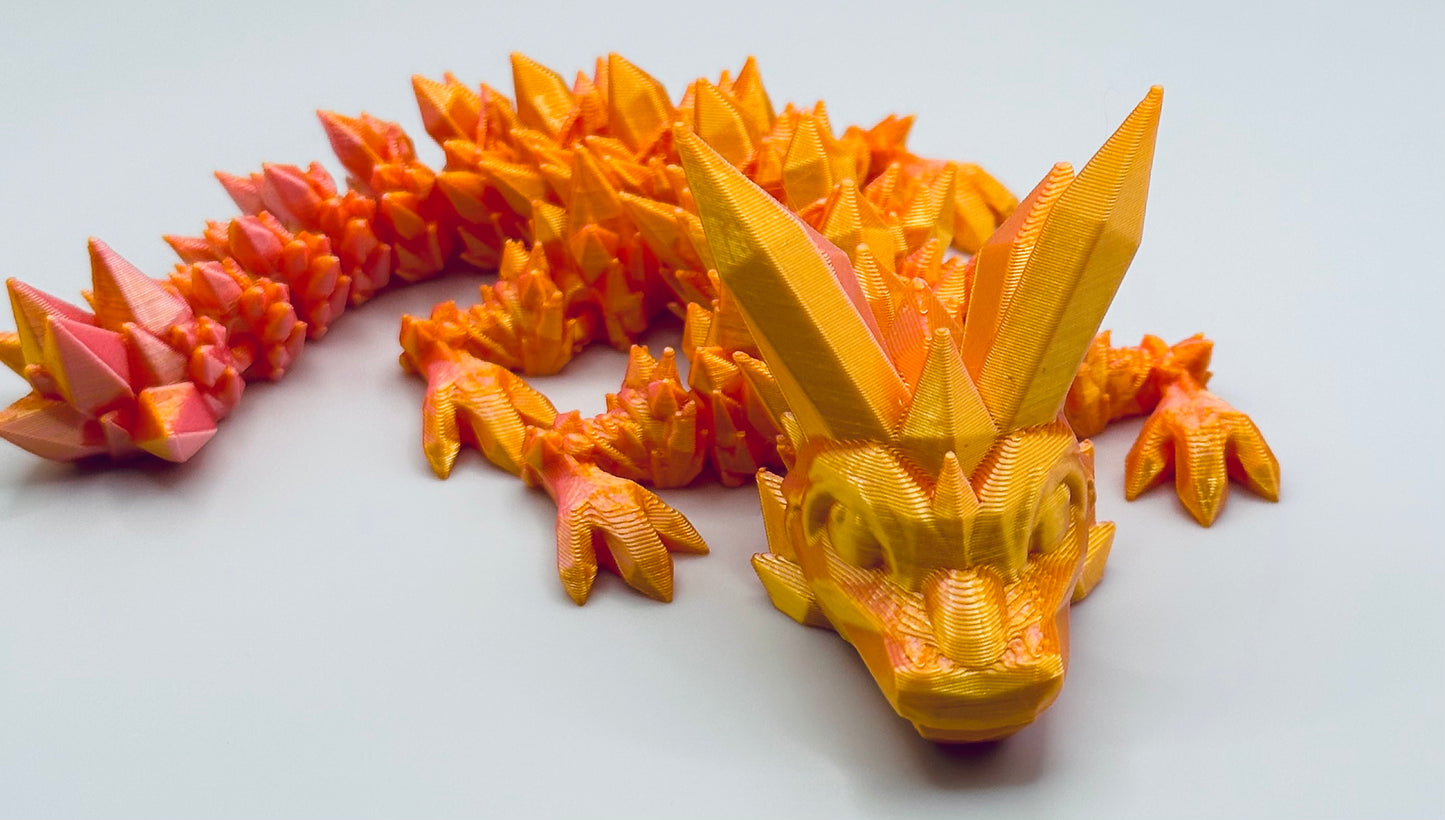 Kristall Baby Drache 18 cm in verschiedenen Farben