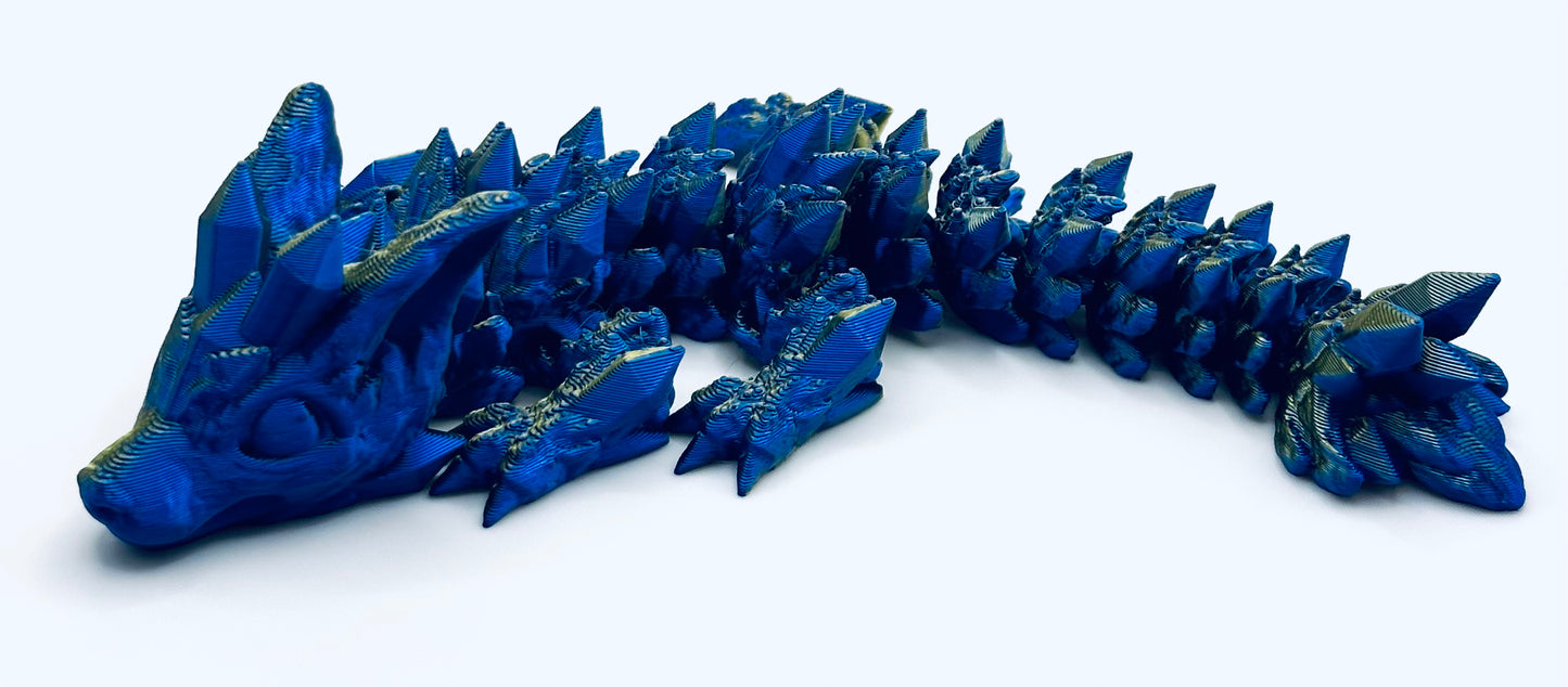 Baby Wolf Drache Royal Blau/ Gold 16 cm