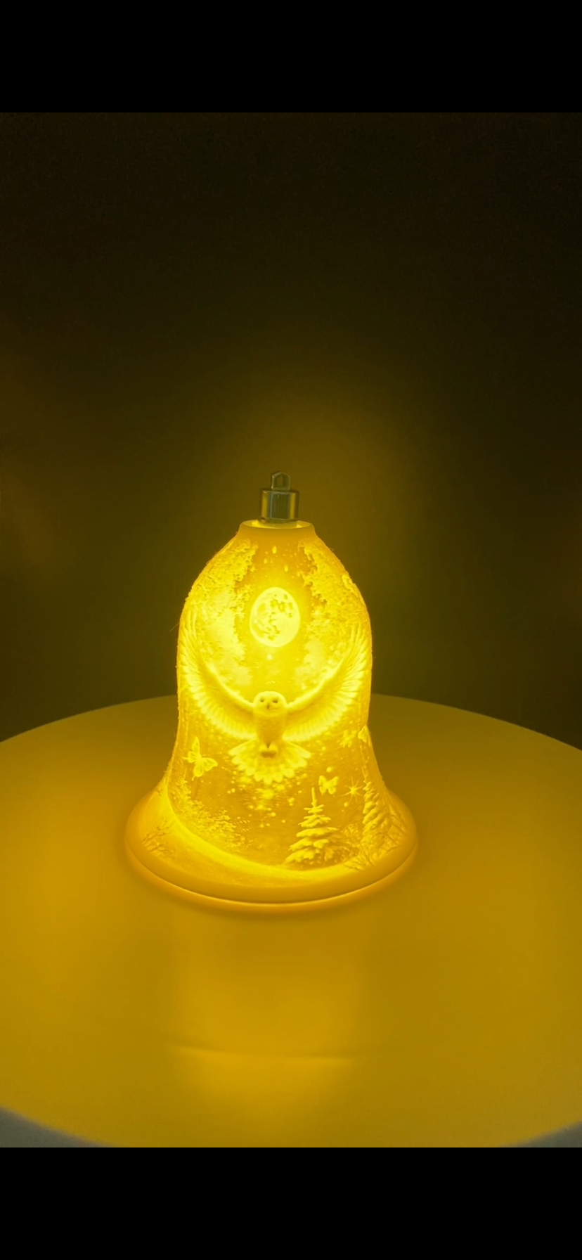 3D gedruckte Weihnachtsglocke mit Beleuchtung ( nur Bilder in Querformat )