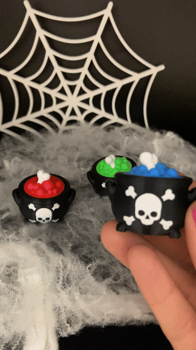 3D-gedruckte Hexenkessel-Clicker – 3er Pack