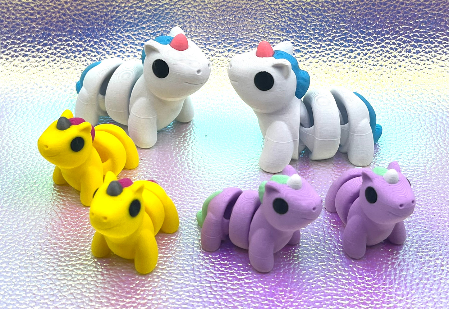 Einhorn in verschiedenen Varianten Flexi