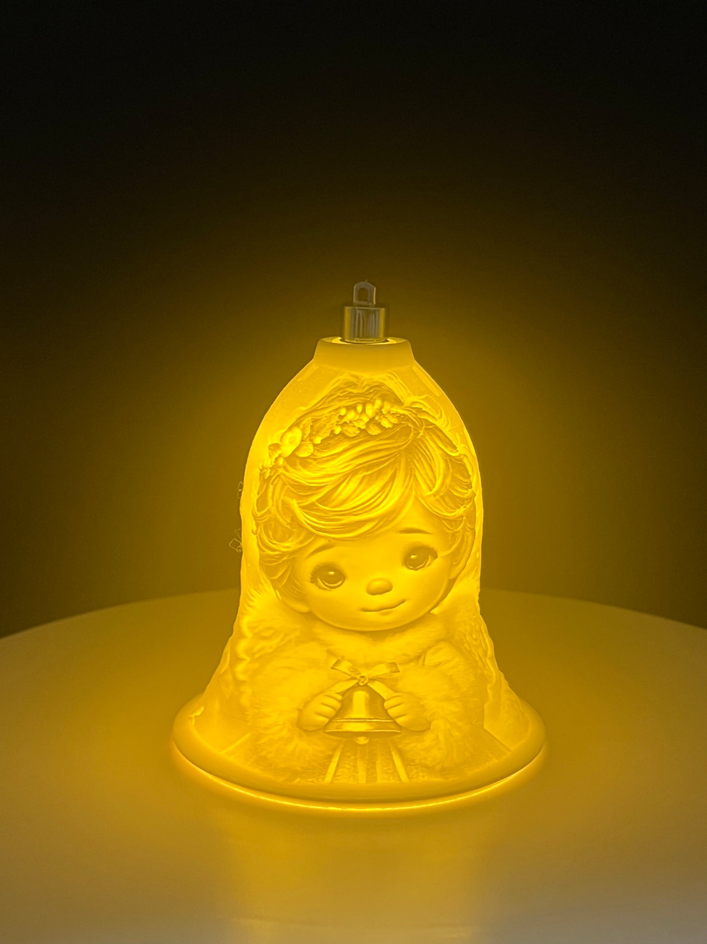 3D gedruckte Weihnachtsglocke mit Beleuchtung ( nur Bilder in Querformat )