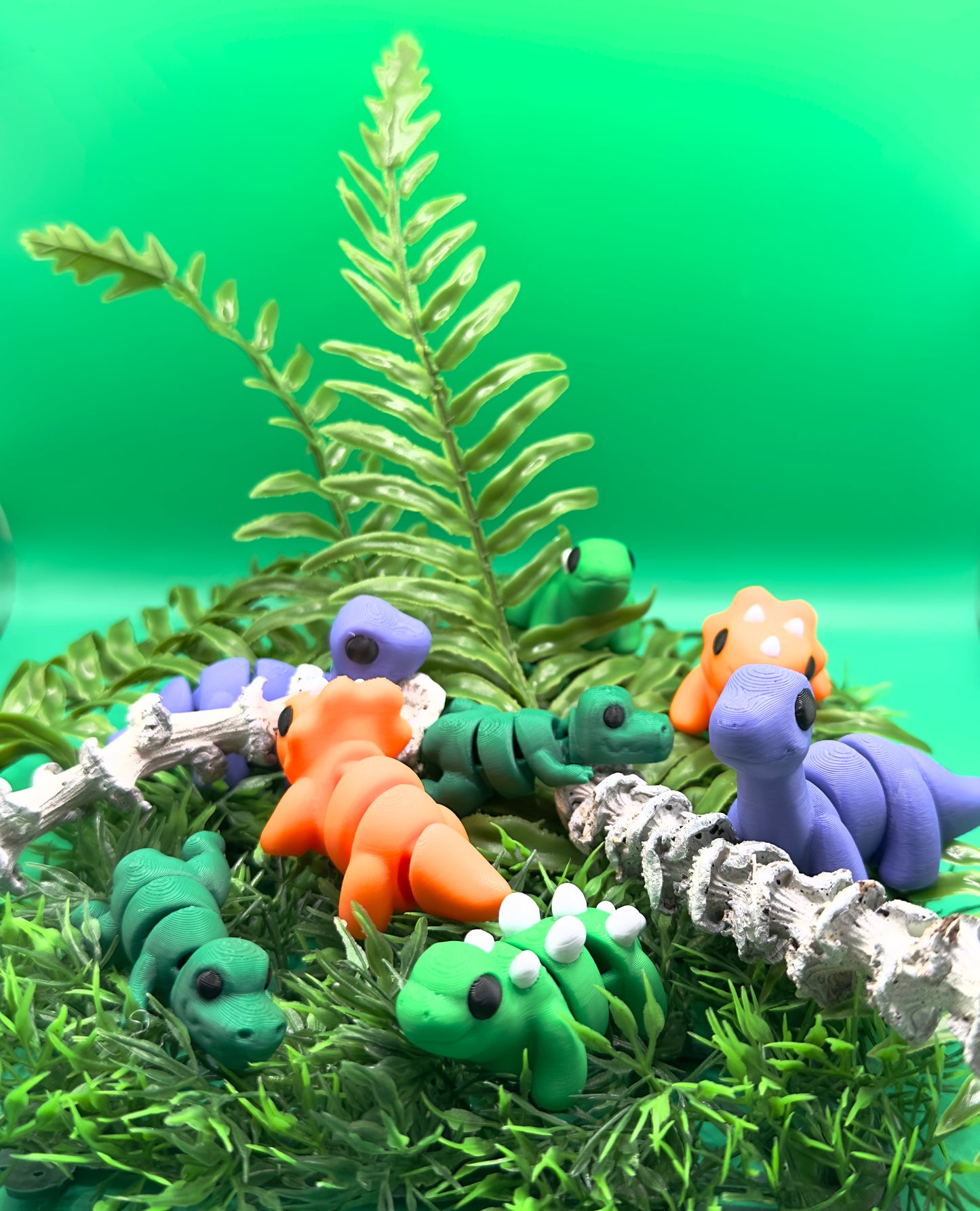 Dino in 4 Varianten Flexi