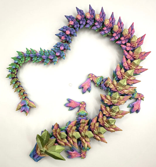 Kristall Drache Regenbogen schlanke  Form