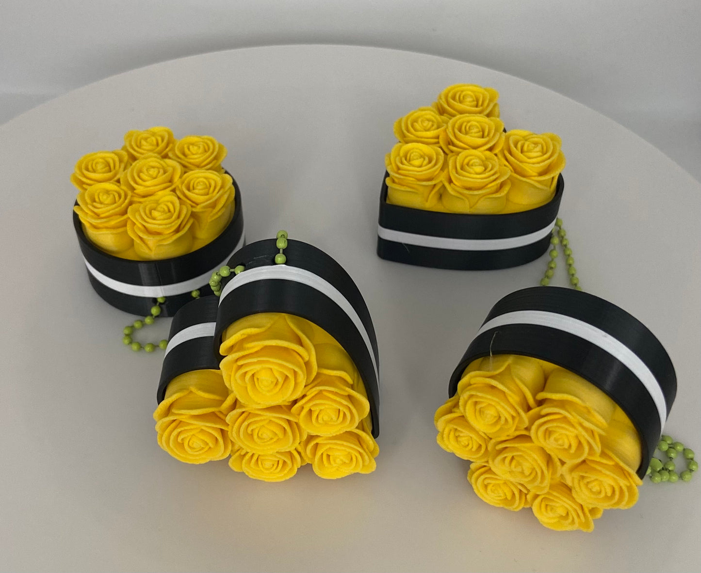Romantische Rosen-Clicker 2er Set (Rund+Herz)