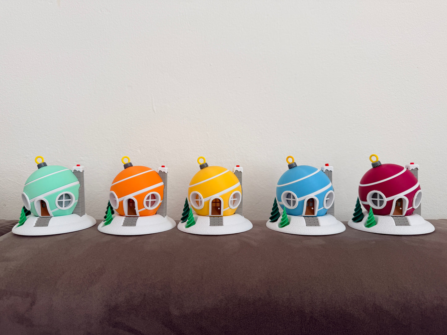 3D-gedrucktes Teelichthaus „Weihnachtskugel“ – inkl. LED Teelicht