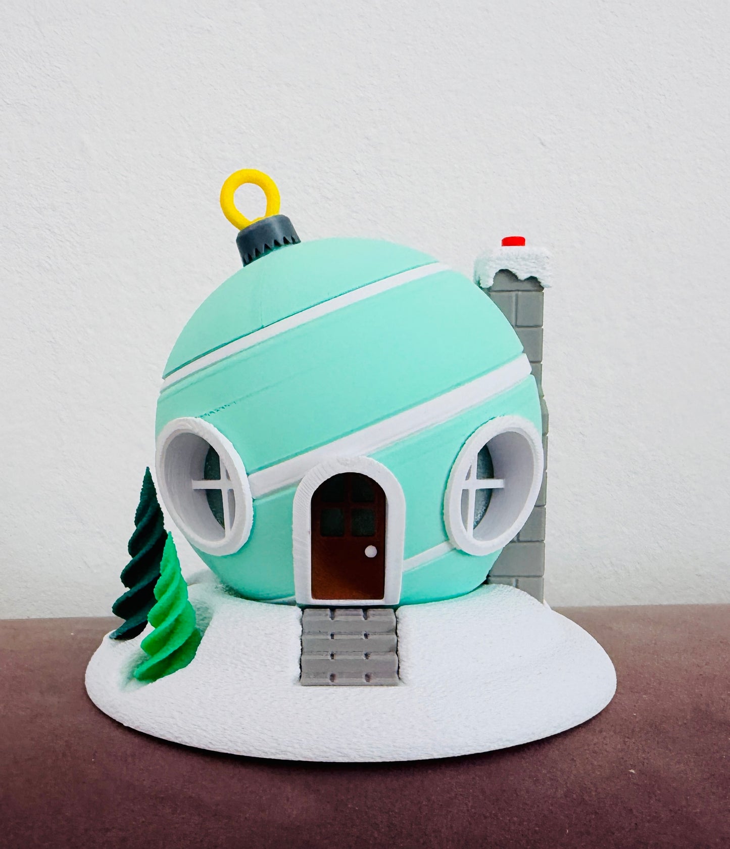 3D-gedrucktes Teelichthaus „Weihnachtskugel“ – inkl. LED Teelicht