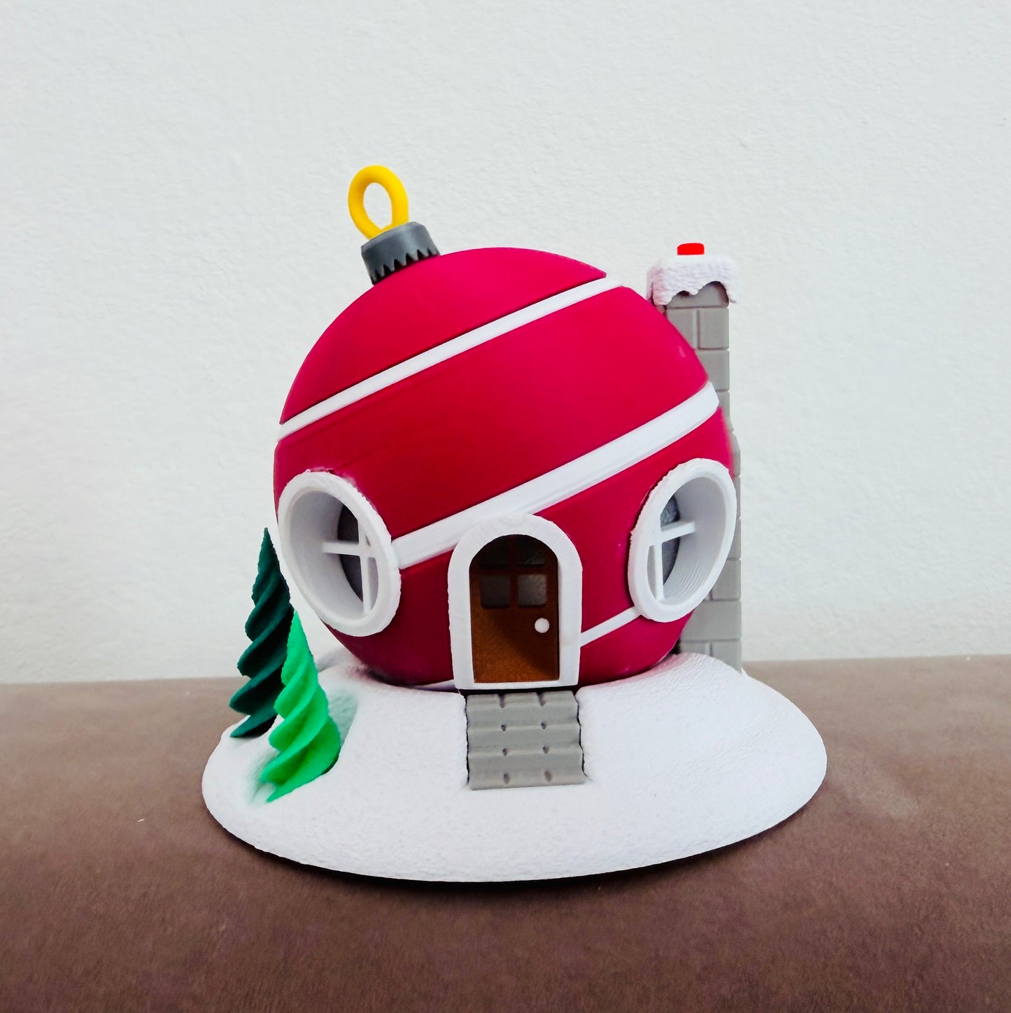 3D-gedrucktes Teelichthaus „Weihnachtskugel“ – inkl. LED Teelicht