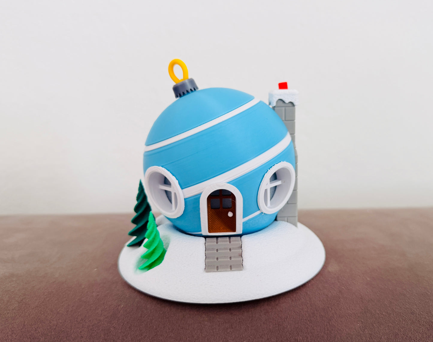 3D-gedrucktes Teelichthaus „Weihnachtskugel“ – inkl. LED Teelicht