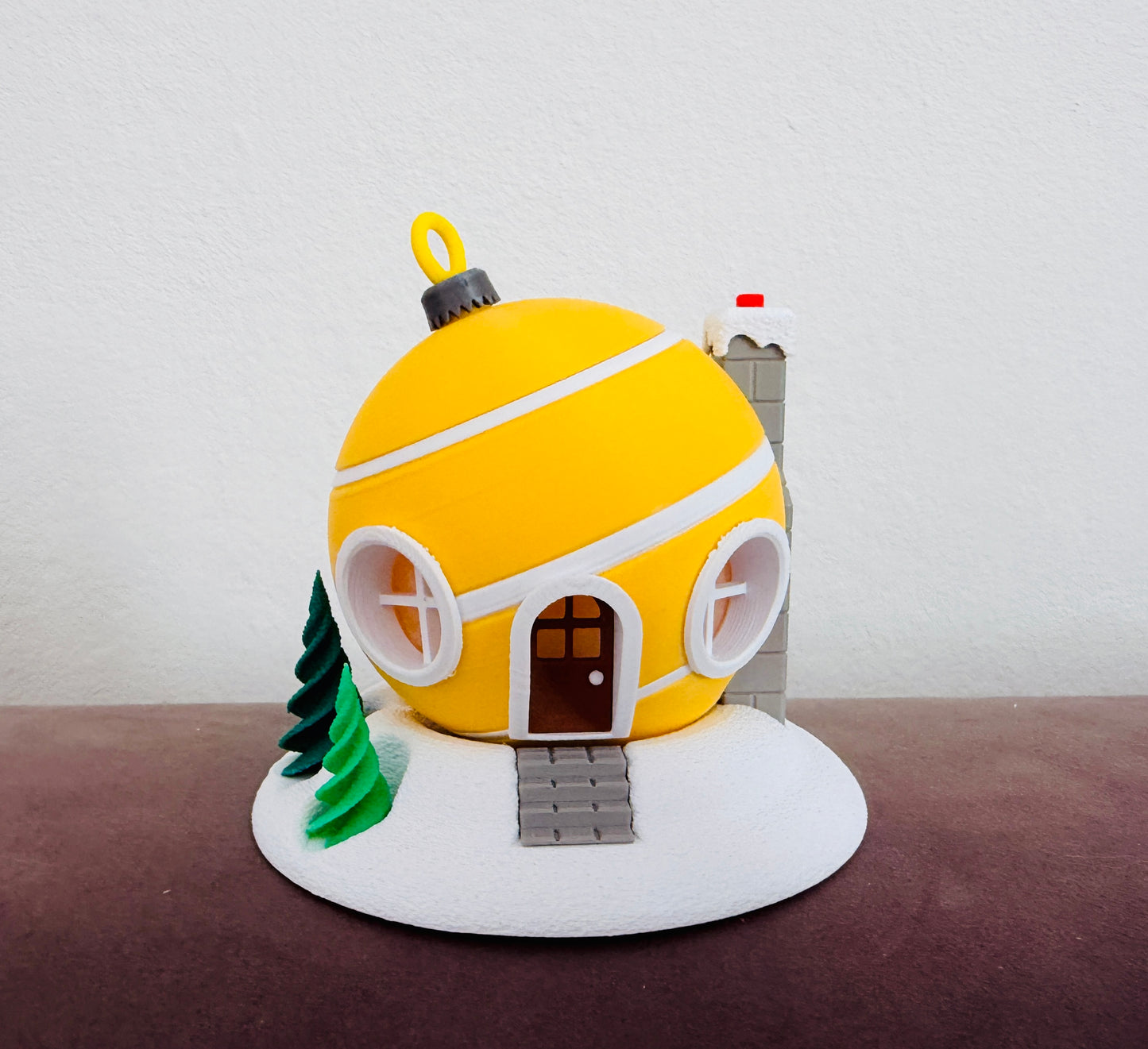 3D-gedrucktes Teelichthaus „Weihnachtskugel“ – inkl. LED Teelicht